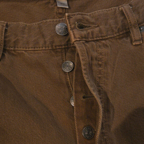 FRAME Denim Le Low Baggy Wide Leg Jeans Size 30 Brown Bronzite - Picture 4 of 10